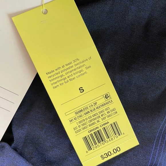 Men’s Blue Activewear Half Zip SZ S NWT - Picture 8 of 11